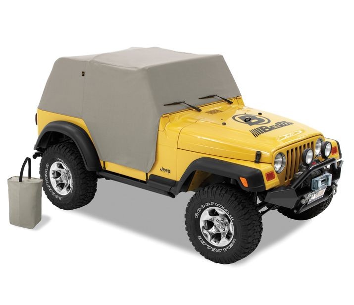 Bestop 81037-09 All Weather Trail Cover - '97-06 Wrangler TJ Exc. Unlimited (Charcoal / Gray) - Truck Part Superstore