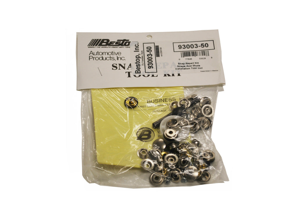 Bestop 93003-50 Snap Repair Kit - '55-83 CJ5 / '76-86 CJ7 / '87-95 Wrangler YJ (boxed) - Truck Part Superstore