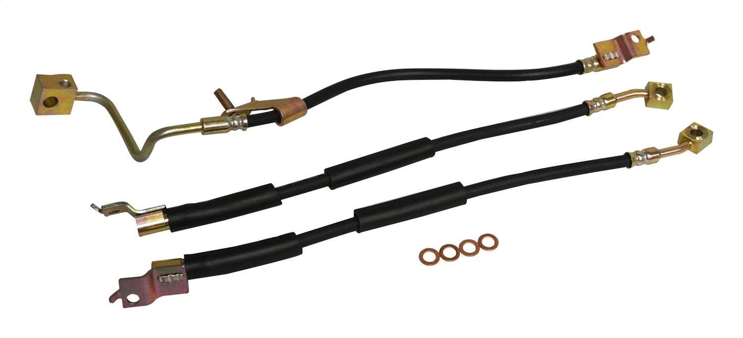 Crown Automotive Jeep Replacement BHK3 Brake Hose Kit; Incl. Hoses/Rear Hose To Axle And 4 Brake Hose Washers; - Truck Part Superstore