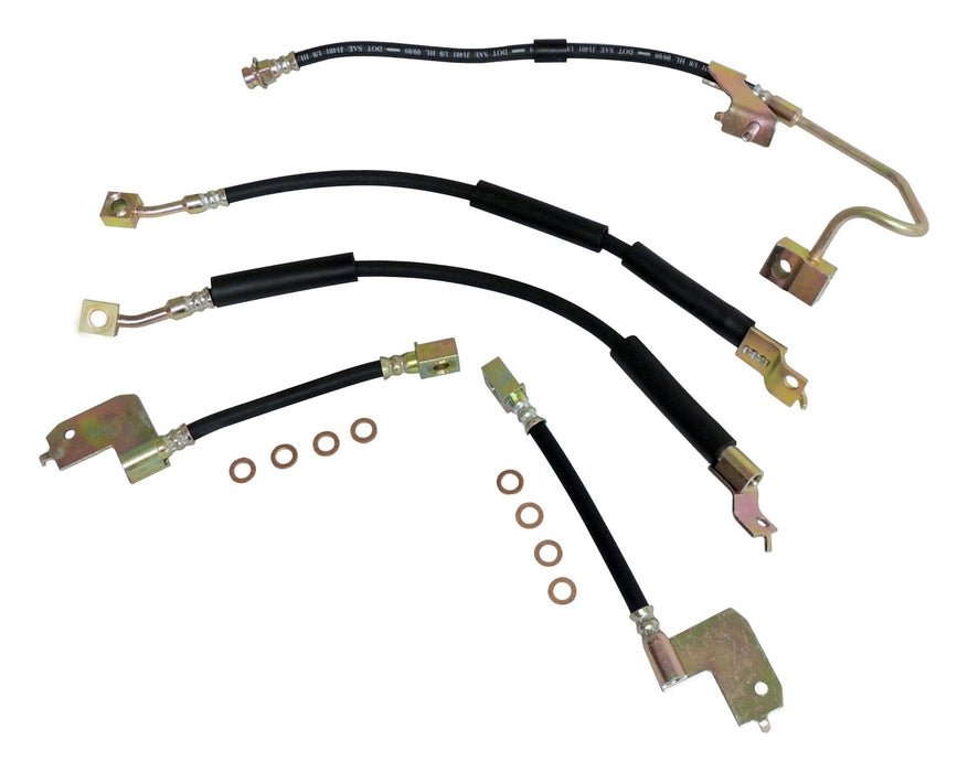Crown Automotive Jeep Replacement BHK7 Brake Hose Kit; Incl. Hoses/Rear Hose To Axle And 8 Brake Hose Washers; - Truck Part Superstore