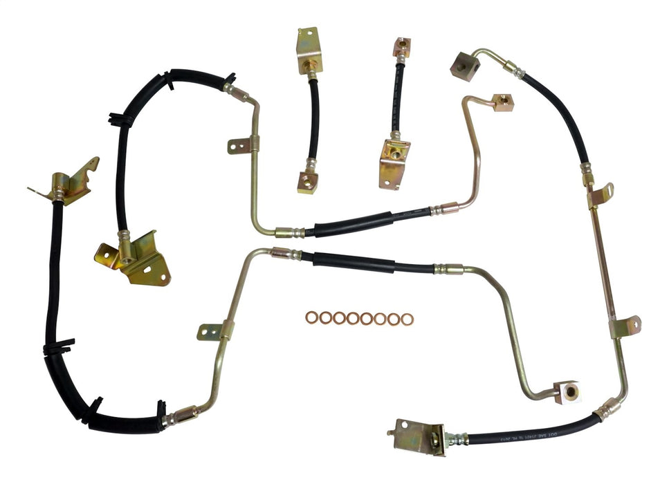 Crown Automotive Jeep Replacement BHK8 Brake Hose Kit; Incl. Hoses/Rear Hose To Axle And 8 Brake Hose Washers; - Truck Part Superstore