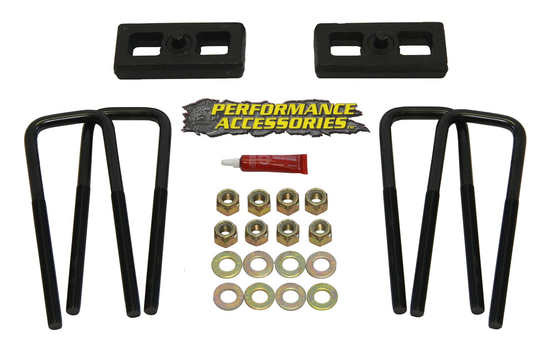 Performance Accessories PABK01PA 1 Inch Rear Block Kit Varied GM and Toyota Pickups Cast Iron w/Steel Hardware Performance Accessories - Truck Part Superstore