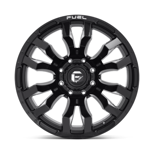 Fuel 1PC D67322208247 D673 22X12 8X6.5 GL-BLK-MIL -44MM - Truck Part Superstore