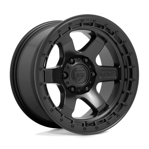 Fuel 1PC D75017907545 D750 17X9 5X5.0 MT-BLK-BLK-RG -12MM - Truck Part Superstore