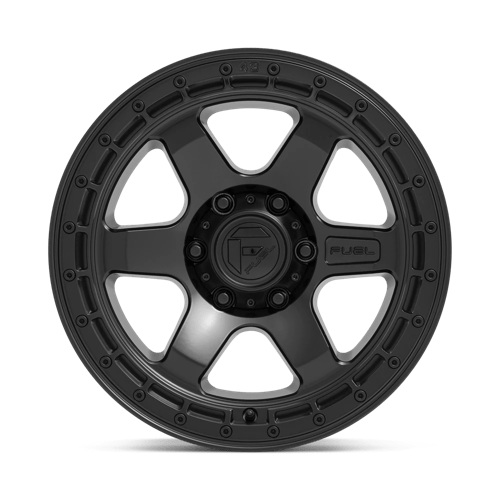 Fuel 1PC D75018909450 D750 18X9 6X120 MT-BLK-BLK-RG 01MM - Truck Part Superstore