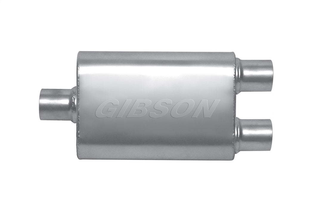 Gibson Performance Exhaust BM0109 MWA Center/2Dual Oval Muffler; Stainless - Truck Part Superstore