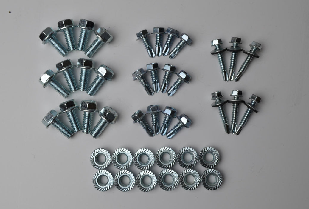 Owens Products BP33 Bolt Pack BP33 for Bracket Kits / 4 Types Bolts Nuts Screws Washers / 42 Pieces / Silver / Owens Products - Truck Part Superstore