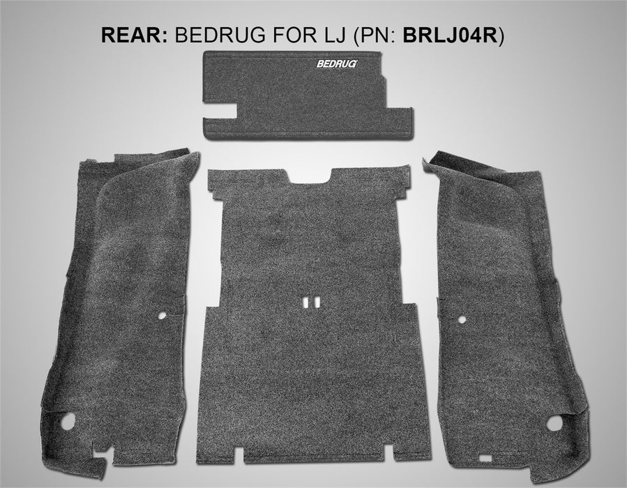BedRug BRLJ04R JEEP BEDRUG 03-06 JEEP LJ UNLTD REAR 4PC CARGO KIT (INC TLGTE/TUB LINER) - Truck Part Superstore