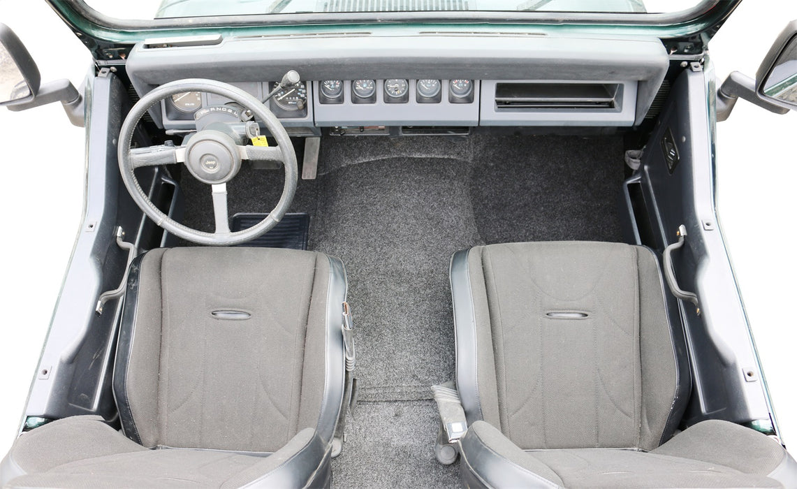 BedRug BRCYJ76F JEEP BEDRUG 76-95 JEEP CJ-7/YJ FRONT KIT 8PC FLOOR KIT (INCLUDES HEAT SHIELDS) - Truck Part Superstore