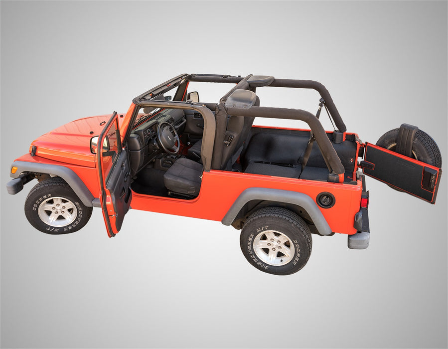BedRug BTLJ04R JEEP BEDTRED 03-06 JEEP LJ UNLTD REAR 4PC CARGO KIT (INC TLGTE/TUB LINER) - Truck Part Superstore