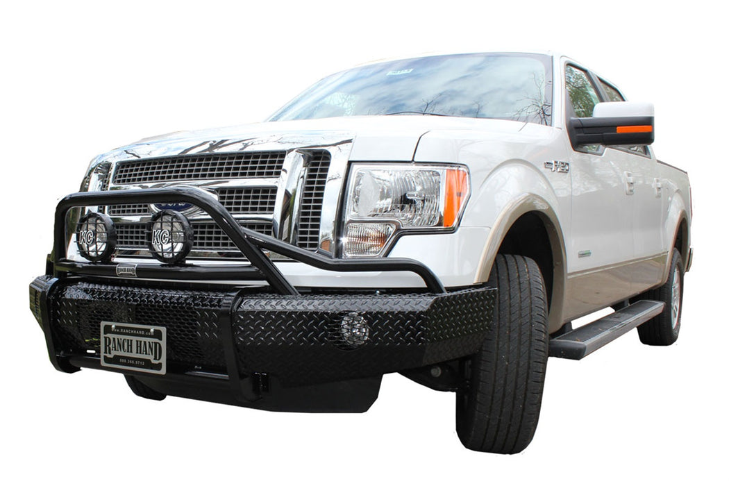 Ranch Hand BSF09HBL1 Summit BullNose Series Front Bumper; Retains Factory Tow Hook And Fog Lights; - Truck Part Superstore