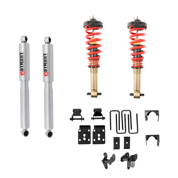 Belltech 1054SPC Complete Kit Inc. Height Adjustable Front Coilovers - Truck Part Superstore