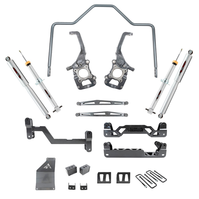 Belltech 152501TPS 6"-7" Lift Kit Inc. Front and Rear Trail Performance Struts/Shocks - Truck Part Superstore