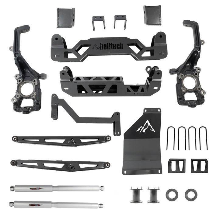 Belltech 152510BK 6" Lift Kit Inc. Rear Trail Performance Shocks Only - Truck Part Superstore