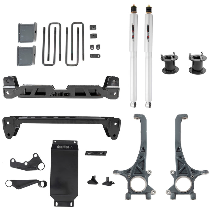 Belltech 154301BK4 4" Lift Kit Inc. Rear Trail Performance Shocks Only - Truck Part Superstore