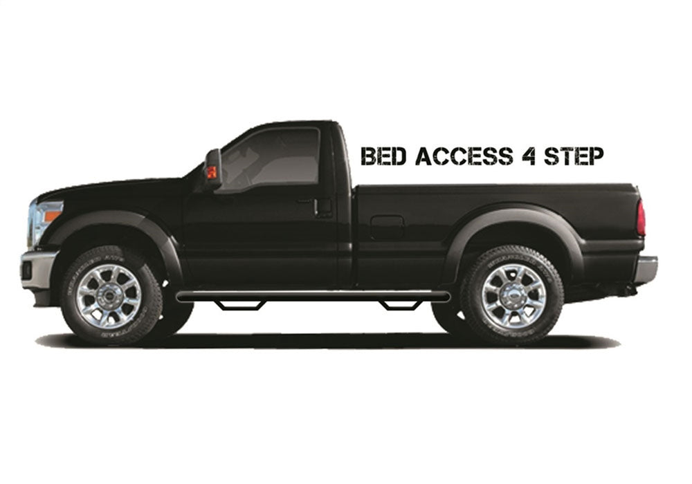 N-Fab D0284RC-4-TX Nerf Step-W2W w/Bed Acs (2 Stps)-02-08Ram1500/02-09 2500/3500 8ft.Reg-TXBlk - Truck Part Superstore