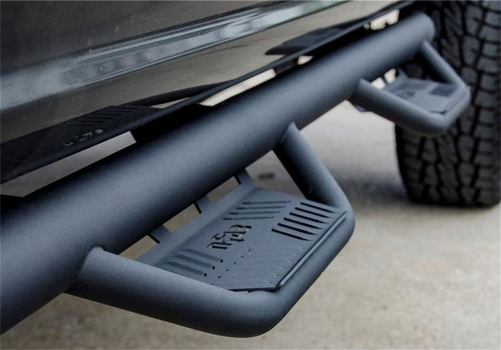 N-Fab HPC0773QC-TX Podium LG-Cab Len (2 Steps)-07-13 Silv/Sierra 1500/07-10 HD Ext-TX Blk - Truck Part Superstore