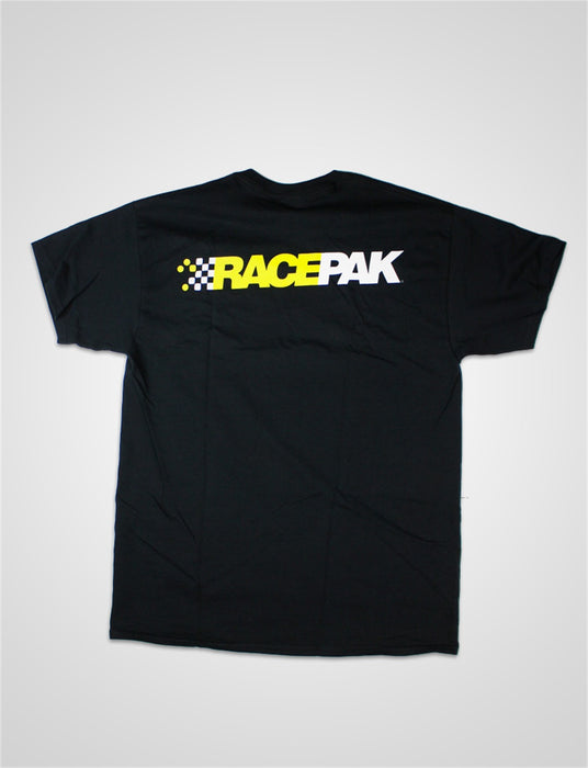 Racepak 880-PM-MTBKM-S Short Sleeve Racepak Shield Logo T-Shirt; Size Small; Black; - Truck Part Superstore