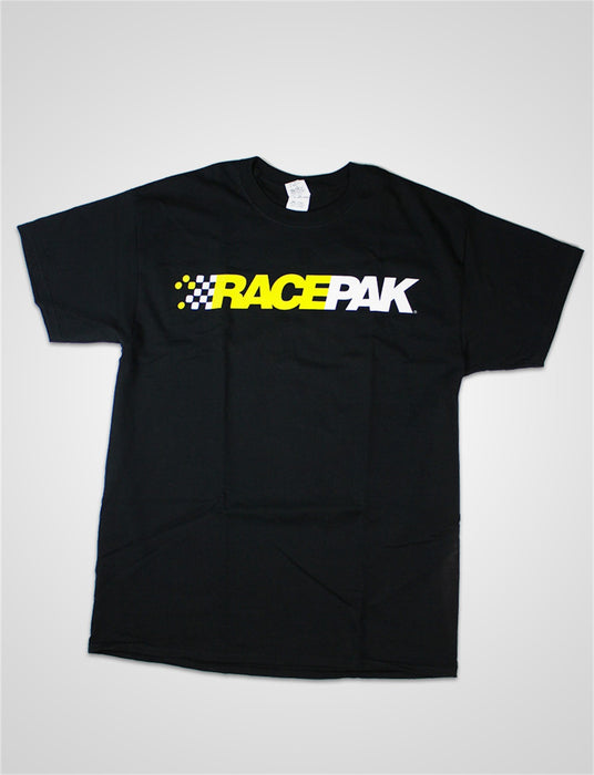 Racepak 880-PM-MTBKM-S Short Sleeve Racepak Shield Logo T-Shirt; Size Small; Black; - Truck Part Superstore