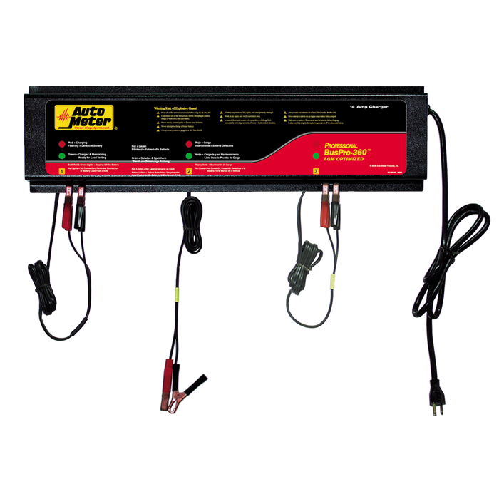 AutoMeter BUSPRO-360 BUSPRO-360; AGM Optimized Smart Battery Charger-3 Channel; 120v 5 amp - Truck Part Superstore