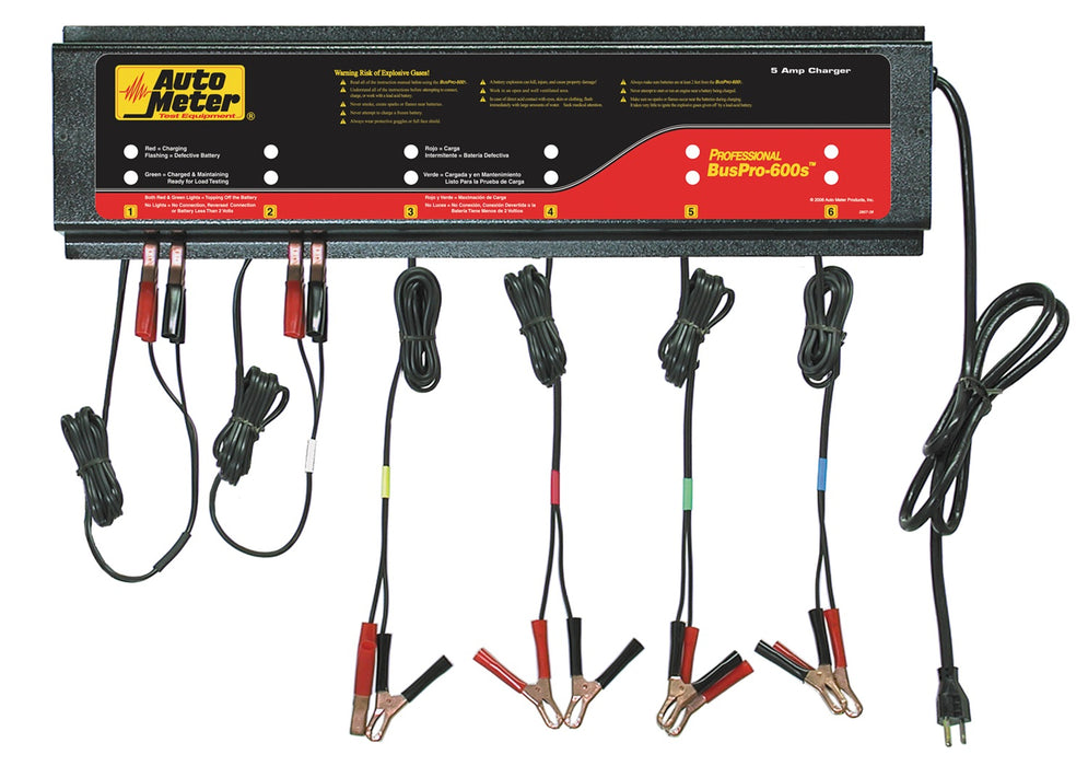 AutoMeter BUSPRO-600S BUSPRO-600S; Smart Battery Charger-6 Channel ; 120v 5 amp - Truck Part Superstore
