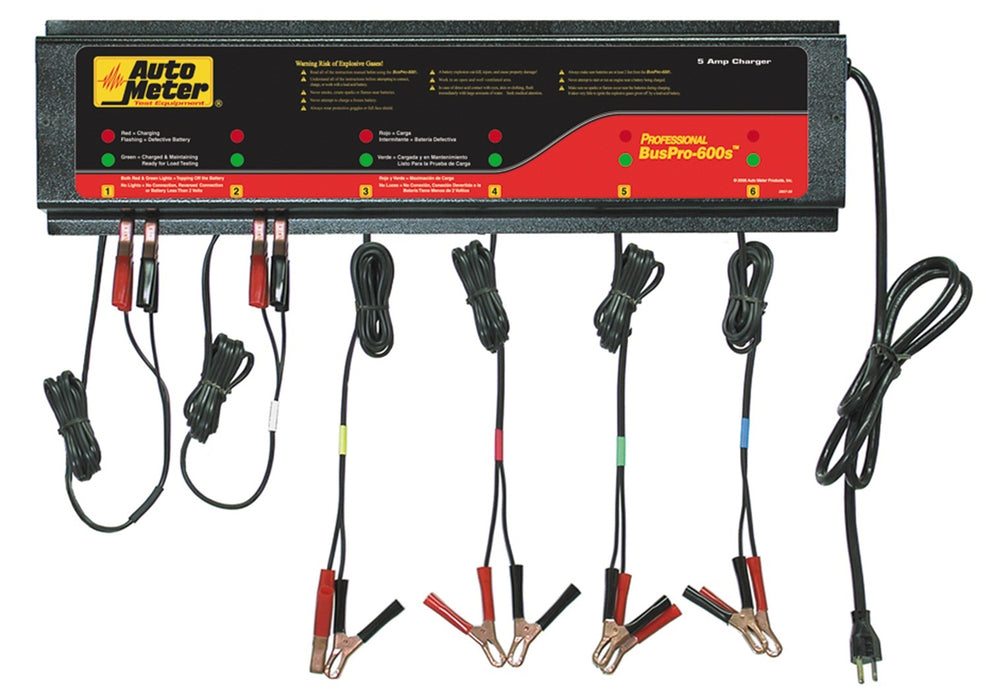 AutoMeter BUSPRO-600S BUSPRO-600S; Smart Battery Charger-6 Channel ; 120v 5 amp - Truck Part Superstore