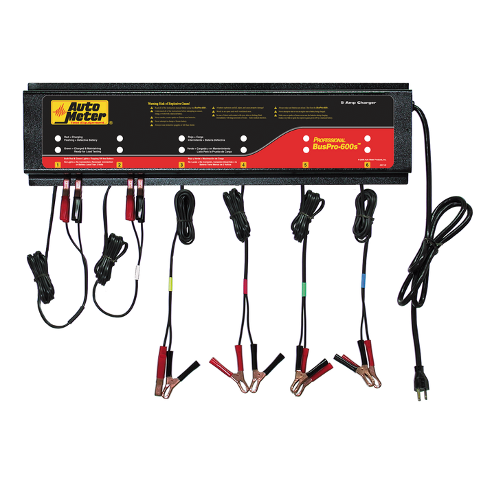 AutoMeter BUSPRO-600S BUSPRO-600S; Smart Battery Charger-6 Channel ; 120v 5 amp - Truck Part Superstore