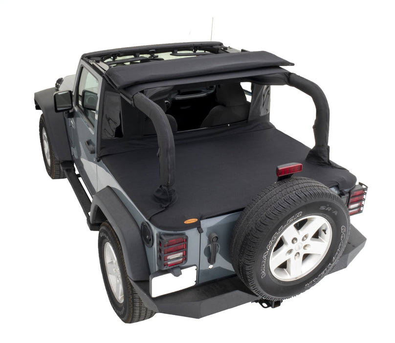 Bushwacker 15235 TrailArmor™ Twill Flat Back Soft Top; Black; - Truck Part Superstore