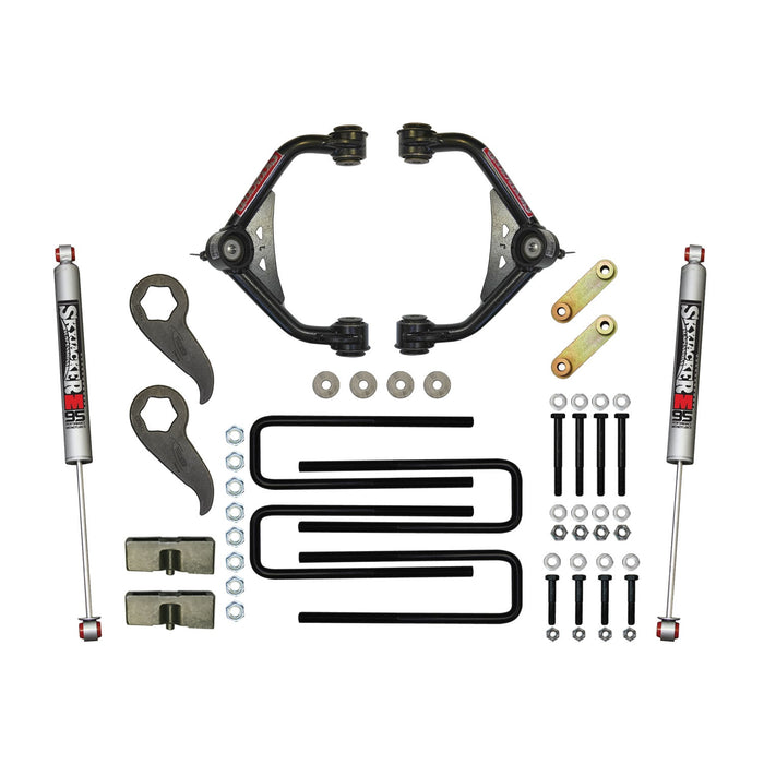 Skyjacker C11350PM 3-3.5 Inch Upper Control Arm Lift Kit With Monotube M9500 Rear Shocks - Truck Part Superstore