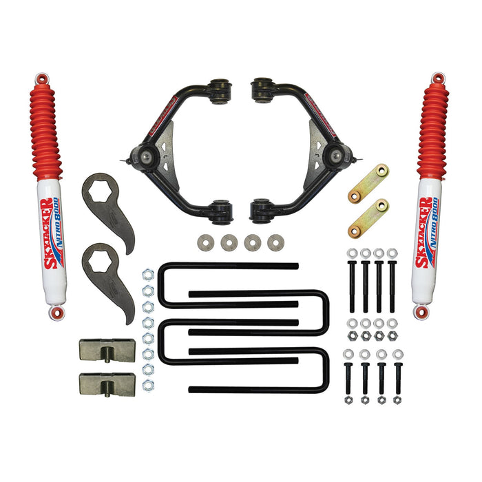 Skyjacker C11350PN 3-3.5 Inch Upper Control Arm Lift Kit With Nitro 8000 Rear Shocks - Truck Part Superstore