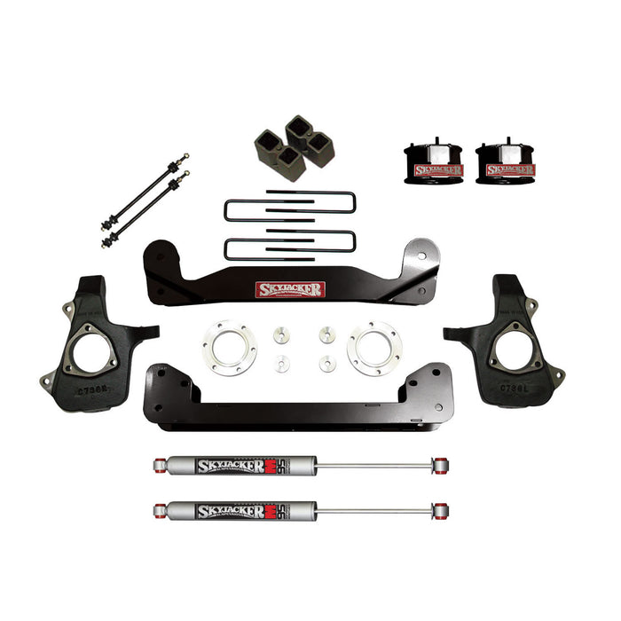 Skyjacker C14460PK-M Suspension Lift Kit 14-16 Silverado/Sierra 1500w/Shock M95 Performance Shocks 4 Inch Lift Incl. Front Strut Spacers Blocks U Bolts For Use w/Steel Knuckles Skyjacker - Truck Part Superstore