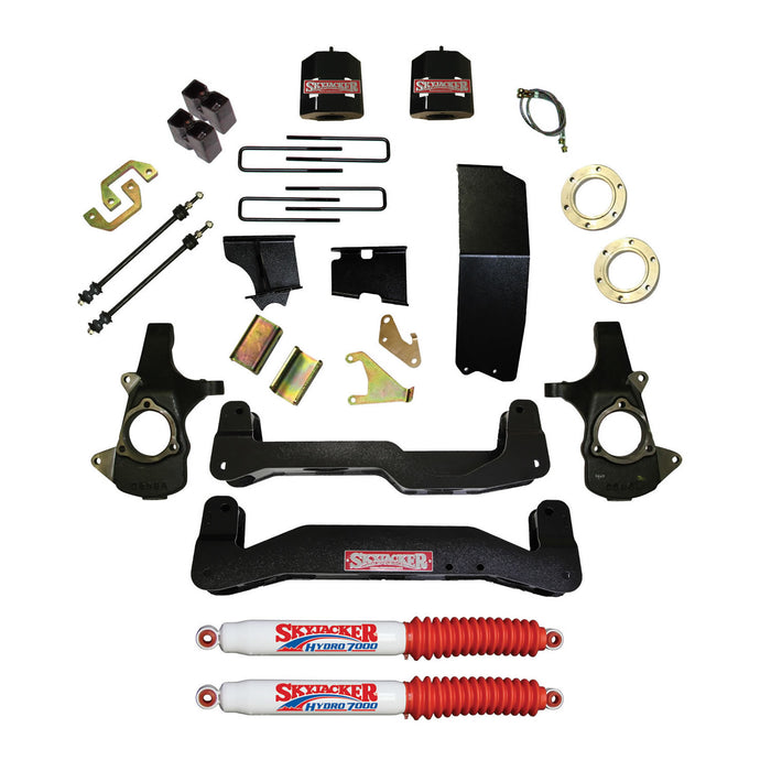 Skyjacker C14660PK-H Suspension Lift Kit 14-16 Silverado/Sierra 1500 w/Shock 6-7 Inch Lift Incl. Knuckles Crossmembers Skid Plate Block/UBolt For Use w/Steel Knuckles Skyjacker - Truck Part Superstore