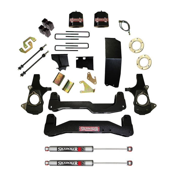 Skyjacker C14660PK-M Suspension Lift Kit 14-16 Silverado/Sierra 1500 w/Shock M95 Performance Shocks 6-7 Inch Lift Incl. Knuckles Crossmembers Skid Plate Block/UBolt For Use w/Steel Knuckles Skyjacker - Truck Part Superstore