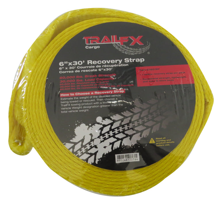 TrailFX C16019Y 30 Foot Length X 6 Inch Width Rated To 30000 Pound Yellow Single - Truck Part Superstore