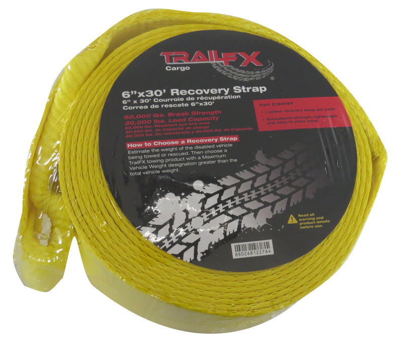 TrailFX C16019Y 30 Foot Length X 6 Inch Width Rated To 30000 Pound Yellow Single - Truck Part Superstore