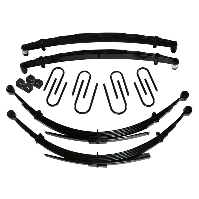 Skyjacker C180AKSD Lift Kit 8 Inch Lift For Use w/56 Inch Rear Springs Includes Front/Rear Leaf Springs Front/Rear U Blt Kits Bushing Kit 2 Inch Rear Blocks Brake Line Bracket 73-86 K10 Suburban 73-74 K15/K1500 Suburban Skyjacker - Truck Part Superstore