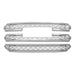 Coast To Coast GI162 Overlay; Honeycomb Style; 3 Piece; Chrome Plated; ABS Plastic - Truck Part Superstore