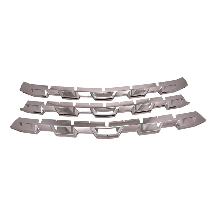 Coast To Coast GI181 Overlay; Bar Style; 5 Piece; With Emblem Cutout; Chrome Plated; ABS Plastic - Truck Part Superstore