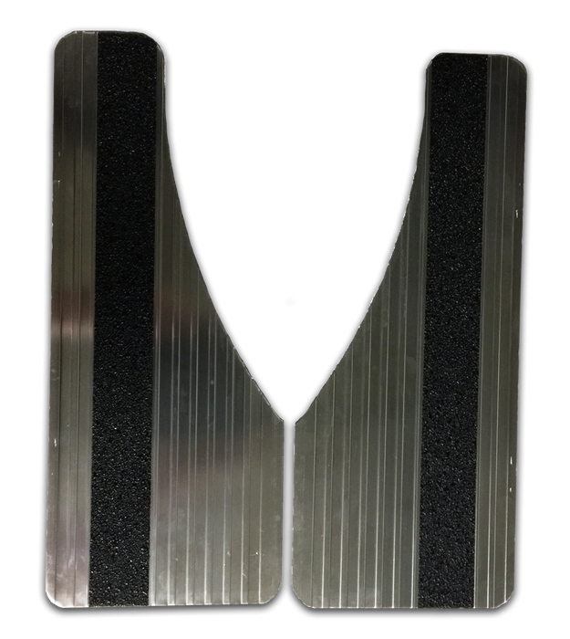 Owens Products C7000MF Mud Flaps Owens Classic Aluminum Mudflaps / Moon Cut / Extruded Aluminum / Universal Fit / 6.5 x 16 / Bright / Owens Products - Truck Part Superstore