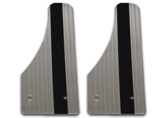 Owens Products C7000SG Stone Guards for Running Boards / Moon Cut / Extruded Aluminum / Bright / Pair / Owens Products - Truck Part Superstore