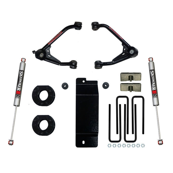 Skyjacker C7350PM 3.5-4 Inch Upper Control Arm Lift Kit With Monotube M9500 Rear Shocks - Truck Part Superstore