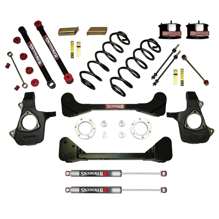 Skyjacker C7360SK-M Suspension Lift Kit w/Shock M95 Performance Shocks 4 Inch Lift 07-13 Chevrolet Tahoe 07-13 Chevrolet Avalanche 07-13 Suburban/Yukon XL 1500 Incl. Knuckles Crossmembers Front Spacer Block UBolt Skyjacker - Truck Part Superstore