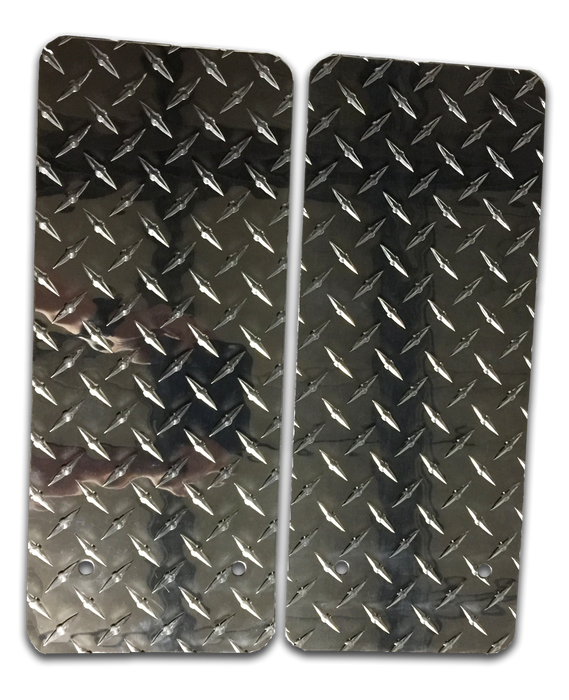 Owens Products C8000RSG Stone Guards for Running Boards / Rectangular / Diamond Tread Aluminum / Bright / Pair / Owens Products - Truck Part Superstore