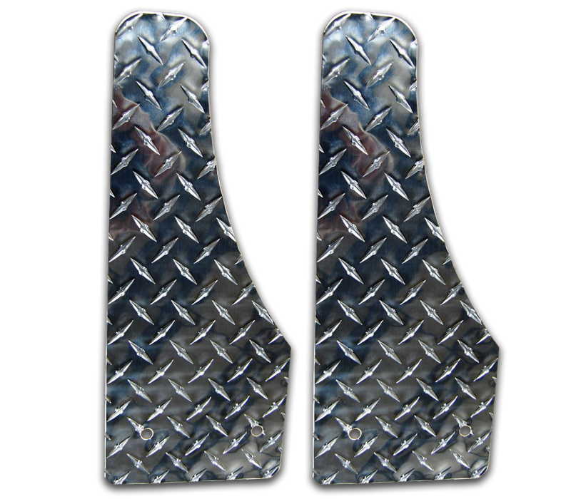 Owens Products C8000SG Stone Guards for Running Boards / Moon Cut / Diamond Tread Aluminum / Bright / Pair / Owens Products - Truck Part Superstore