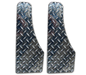 Owens Products C8000SG Stone Guards for Running Boards / Moon Cut / Diamond Tread Aluminum / Bright / Pair / Owens Products - Truck Part Superstore