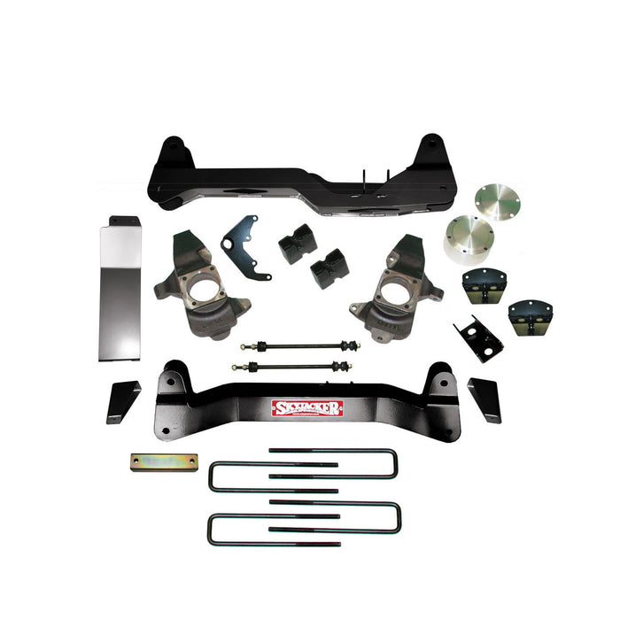 Skyjacker C9651HK Lift Kit 6 Inch Lift  01-06 Silverado/Sierra W/Cross Members Differential Drop Bracket CV Spacer Rear Block U Bolt Knuckles Skid Plates Torsion Bar Drop Bracket Skyjacker - Truck Part Superstore