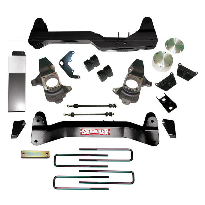 Skyjacker C9681K-NSP Lift Kit 6 Inch Lift 01-10 Silverado/Sierra 2500 HD Includes Rear Blocks Knuckles Torsion Bar Drop Bracket No Skid Plate Skyjacker - Truck Part Superstore
