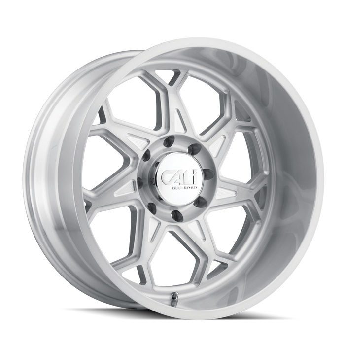CALI OFF-ROAD 9111-24281BGC SEVENFOLD (9111) BRUSHED & CLEAR COATED 24X12 8-165.1 -51mm 130.8mm - Truck Part Superstore