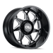 CALI OFF-ROAD 9111-24236BM SEVENFOLD (9111) GLOSS BLACK/MILLED SPOKES 24X12 6-135 -51mm 87.1mm - Truck Part Superstore