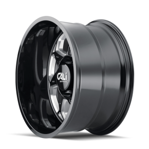 CALI OFF-ROAD 9111-24236BM SEVENFOLD (9111) GLOSS BLACK/MILLED SPOKES 24X12 6-135 -51mm 87.1mm - Truck Part Superstore